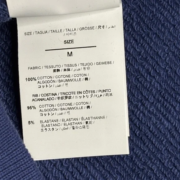 Off-White Bookish Skate Crewneck Dark Blue White Logo Sweatshirt Size M NWT COA - Picture 5 of 9